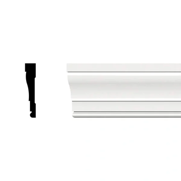 Ekena Millwork 3-1/4 in. x 3/4 in. x 96 in. Casing Moulding, PVC (12-Pack)