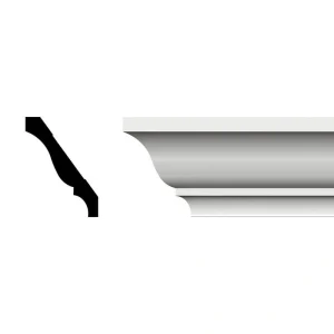 Ekena Millwork 3-3/8 in. x 4-1/4 in. x 96 in. Crown Moulding, PVC (8-Pack)