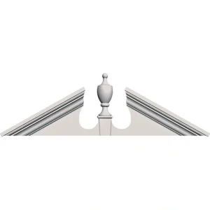 Ekena Millwork 61 in. x 5/8 in. x 20 in. Peaked Cap Urn Pediment