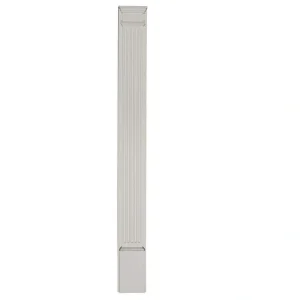 Ekena Millwork 8 in. x 2-3/4 in. x 100 in. Primed Polyurethane Fluted Pilaster Moulding