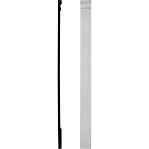 Ekena Millwork 8 in. x 2-3/4 in. x 108 in. Primed Polyurethane Fluted Pilaster Moulding