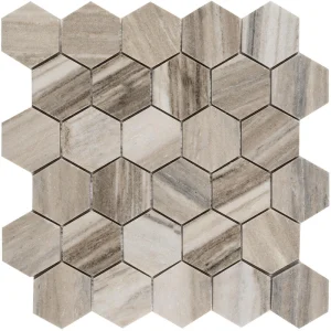 Ellis + Fisher Toscana 12 x 12 Hexagon Marble Mosaic Tile