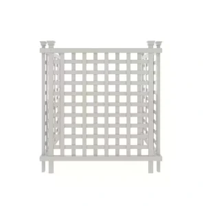 Enclo Privacy Screens Liberty Lattice 3.5 ft. H x 3 ft. W White Vinyl AC Screen Fence Panel