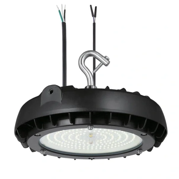 EnviroLite 9 in. Round Integrated LED Black High Bay Light, 5000K
