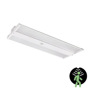 ETI LIGHTING 2 ft. 200-Watt Equivalent Integrated LED White Compact Linear High Bay Light with PIR Occupancy Sensor 8400-15800 Lumens