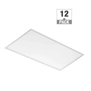 ETI LIGHTING 2 ft. x 4 ft. Back-Lit Multiple Lumen Boost Levels 3500K 4000K 5000K Integrated LED Flat Panel Light (12-Pack)