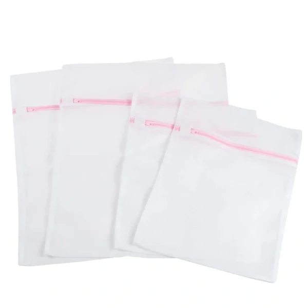 Everyday Home Washable Mesh Laundry Bag with Zipper (4-Pack)
