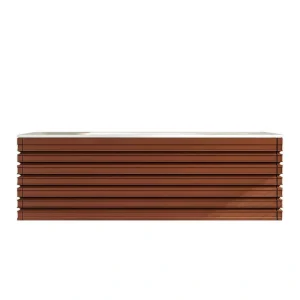 Eviva Dream 42 in. W x 18 in. D x 19 in. H Bath Vanity in Terracotta With White Solid Surface Top with White Sink