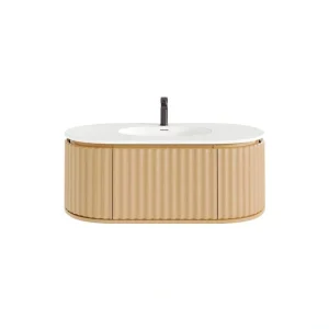Eviva Haven 39 in. W. x 22 in. D x 17.7 in. H Oak Wall mount Bathroom Vanity with White Solid Surface Integrated Sink Top
