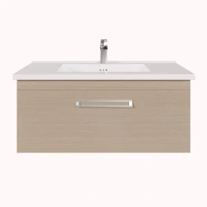 Eviva Orleans 38 in. W x 20 in. D x 23 in. H Single Sink Wallmount Bath Vanity in Light Oak with White Porcelain Top T726947697