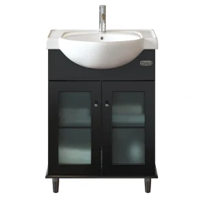 Eviva Tux 30 in. W x 19 in. D x 33 in. H Bathroom Vanity in Espresso with White Ceramic Top with White Sink