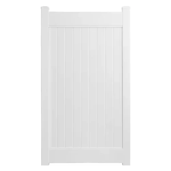 Fairfax 3.5 ft. x 6 ft. White Vinyl Privacy Fence Gate