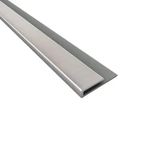 Fasade 18″ PVC Brushed Nickel Large Profile Backsplash J-Trim