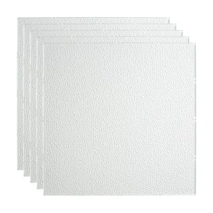 Fasade 2-ft x 2-ft Border Fill Matte White PVC Drop Ceiling Tile (5-Pack, 20-sq ft / Case)