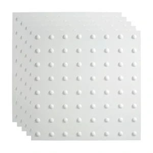 Fasade 2-ft x 2-ft Dome Matte White PVC Drop Ceiling Tile (5-Pack, 20-sq ft / Case)
