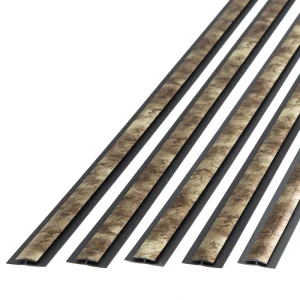Fasade 4′ PVC Bermuda Bronze Wall Panel Divider Trim – 5 Pack