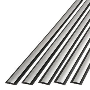 Fasade 4′ PVC Brushed Aluminum Wall Panel Divider Trim – 5 Pack