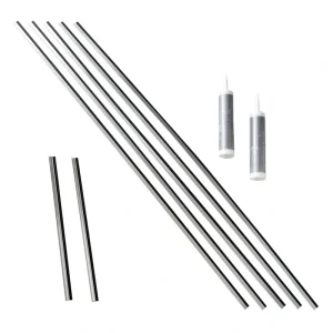 Fasade Brushed Aluminum Large Profile Backsplash Accessory Kit – 9 Piece