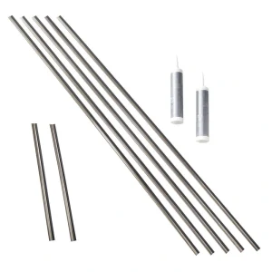 Fasade Brushed Nickel Large Profile Backsplash Accessory Kit – 9 Piece