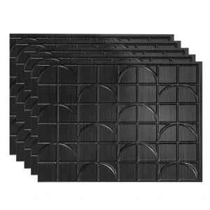 Fasade Crescent 18″ x 24″ Brushed Onyx Vinyl Backsplash Tile – 5 Pack