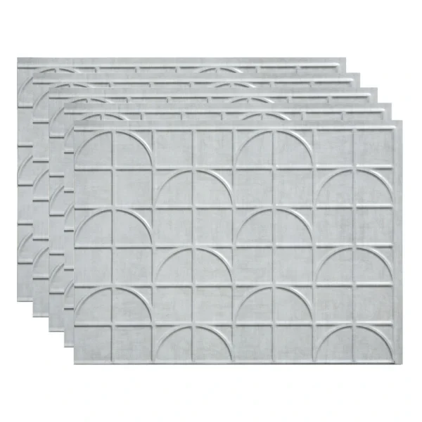Fasade Crescent 18″ x 24″ Cashmere Vinyl Backsplash Tile – 5 Pack