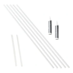 Fasade Gloss White Large Profile Backsplash Accessory Kit – 9 Piece