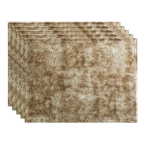 Fasade Hammered 18″ x 24″ Bermuda Bronze Vinyl Backsplash Tile – 5 Pack