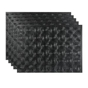 Fasade Lotus 18″ x 24″ Brushed Onyx Vinyl Backsplash Tile – 5 Pack