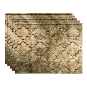 Fasade Monaco 18″ x 24″ Bermuda Bronze Vinyl Backsplash Tile – 5 Pack