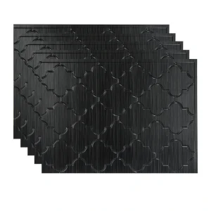 Fasade Monaco 18″ x 24″ Brushed Onyx Vinyl Backsplash Tile – 5 Pack