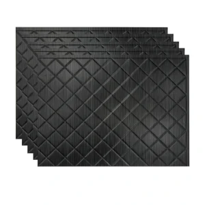 Fasade Quilted 18″ x 24″ Brushed Onyx Vinyl Backsplash Tile – 5 Pack