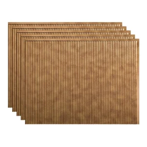 Fasade Rib 18″ x 24″ Antique Bronze Vinyl Backsplash Tile – 5 Pack