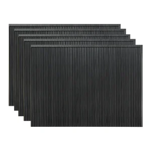 Fasade Rib 18″ x 24″ Brushed Onyx Vinyl Backsplash Tile – 5 Pack