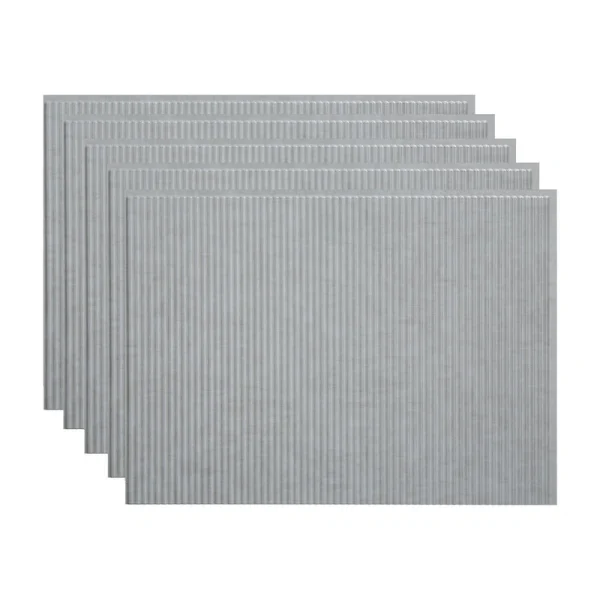 Fasade Rib 18″ x 24″ Cashmere Vinyl Backsplash Tile – 5 Pack