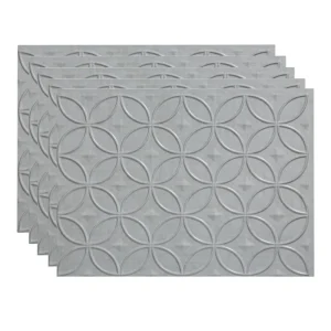 Fasade Rings 18″ x 24″ Cashmere Vinyl Backsplash Tile – 5 Pack