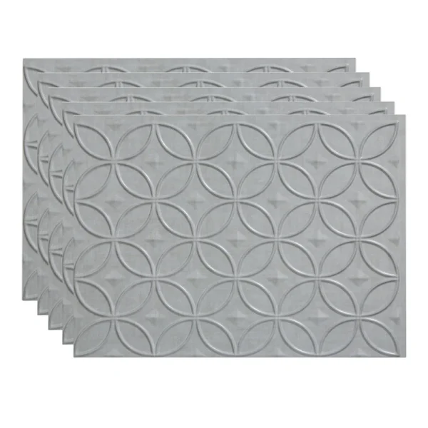 Fasade Rings 18″ x 24″ Cashmere Vinyl Backsplash Tile – 5 Pack