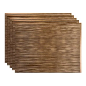 Fasade Ripple 18″ x 24″ Antique Bronze Vinyl Backsplash Tile – 5 Pack