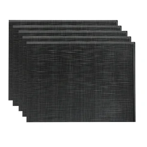 Fasade Ripple 18″ x 24″ Brushed Onyx Vinyl Backsplash Tile – 5 Pack