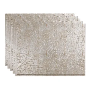 Fasade Safari 18″ x 24″ Vintage Metal Vinyl Backsplash Tile – 5 Pack