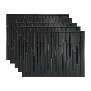 Fasade Skyline 18″ x 24″ Brushed Onyx Vinyl Backsplash Tile – 5 Pack