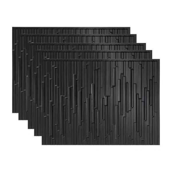 Fasade Skyline 18″ x 24″ Brushed Onyx Vinyl Backsplash Tile – 5 Pack