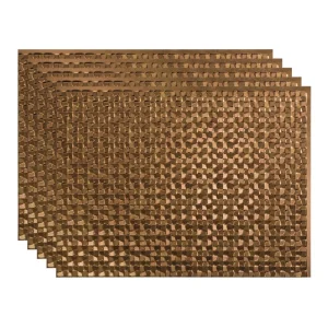Fasade Terrain 18″ x 24″ Antique Bronze Vinyl Backsplash Tile – 5 Pack