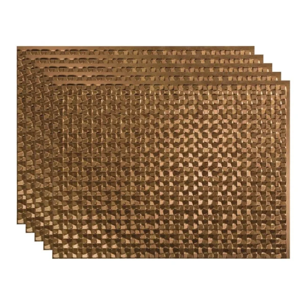 Fasade Terrain 18″ x 24″ Antique Bronze Vinyl Backsplash Tile – 5 Pack