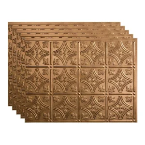 Fasade Traditional 1 18″ x 24″ Antique Bronze Vinyl Backsplash Tile – 5 Pack