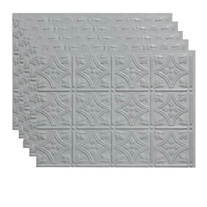 Fasade Traditional 1 18″ x 24″ Cashmere Vinyl Backsplash Tile – 5 Pack