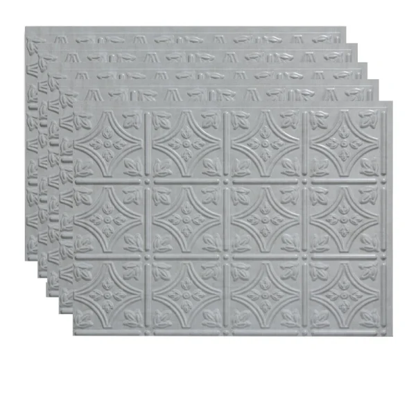 Fasade Traditional 1 18″ x 24″ Cashmere Vinyl Backsplash Tile – 5 Pack