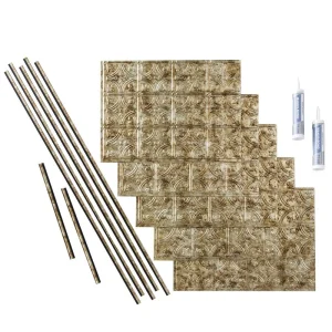 Fasade Traditional 1 Bermuda Bronze Backsplash Kit – 15 Sq. Ft.