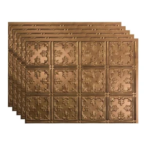 Fasade Traditional 10 18″ x 24″ Antique Bronze Vinyl Backsplash Tile – 5 Pack