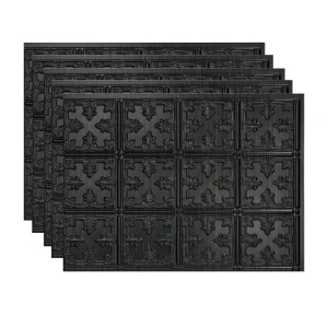 Fasade Traditional 10 18″ x 24″ Brushed Onyx Vinyl Backsplash Tile – 5 Pack