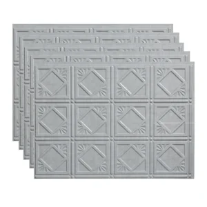 Fasade Traditional 4 18″ x 24″ Cashmere Vinyl Backsplash Tile – 5 Pack